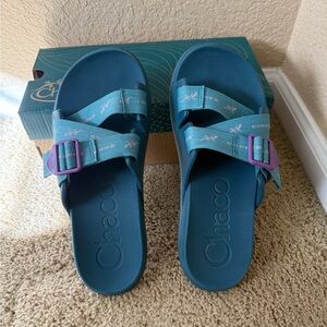 Chaco Blue and Purple Adjustable Sandals